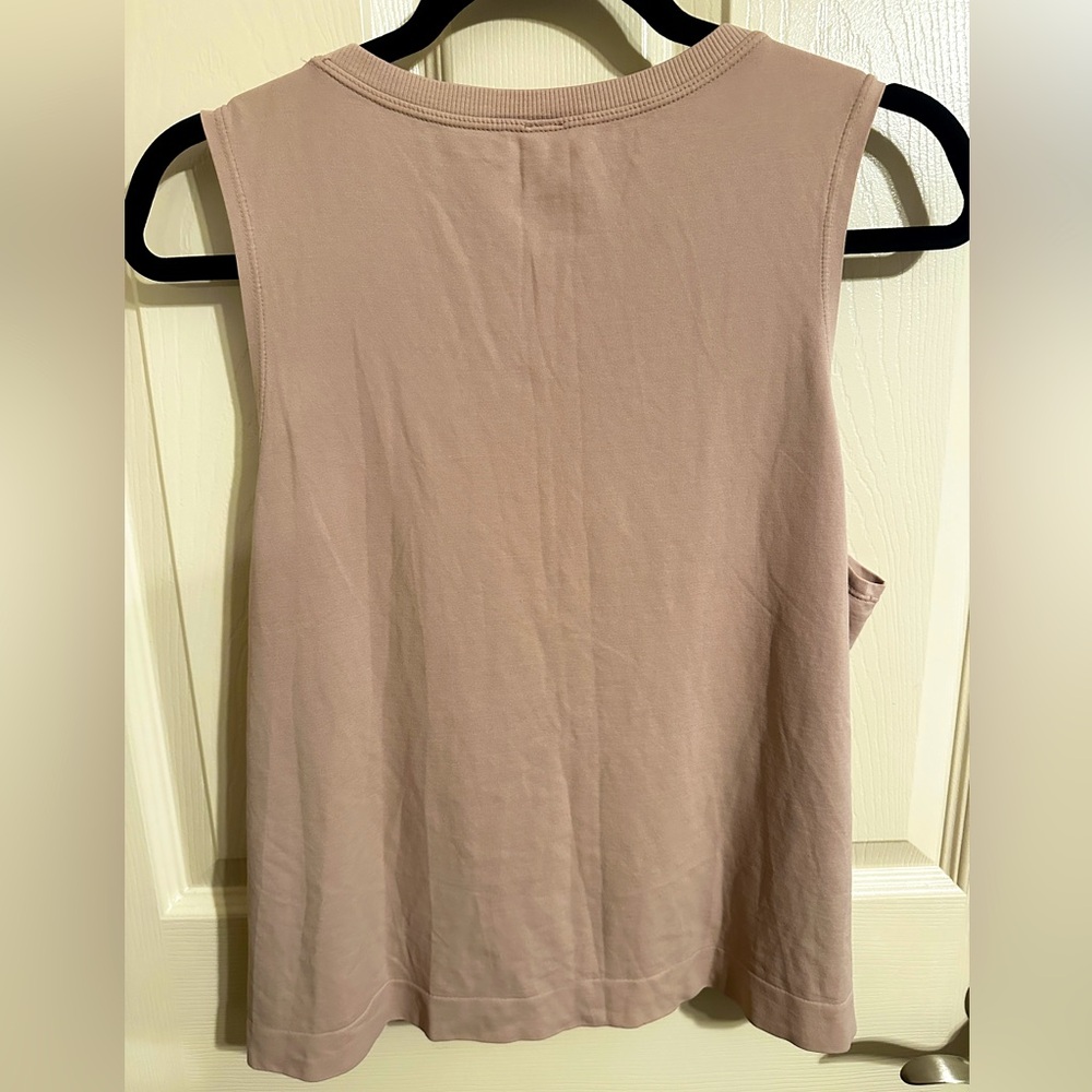 A By Avocado Sleeveless Muscle Tee w Classic Relaxed Fit, Tan, Sz Large - Picture 3 of 3